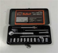Buffalo Square Drive Socket Wrench Set  With Case