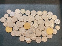 98 Misc Foreign Coins Most Canadian