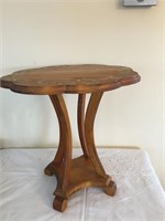 occasional table, solid wood, hand painted 18"