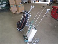 (2) Golf Bags & Carts