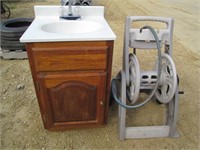 Oak Vanity - Hose Reel