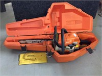 Stihl MS170 chainsaw in case WORKS