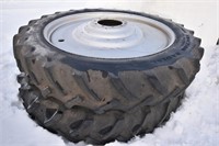 2- Goodyear 380/90R54 Tractor Tires & Rims