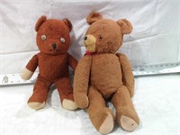 2 VINTAGE STUFFED TEDDY BEARS