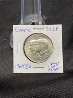 1964 Greece 30 Drachma Silver Wedding Commemoratie