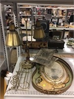 Vintage Double Lamp, Serving Trays and more