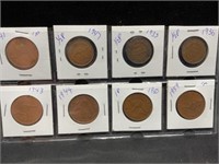 8 Austrailia 1/2 Penny & Penny  Collection 1933-19