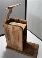 Antique - Wood/Cast iron Shoe Shine Stand