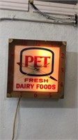 Pet fresh dairy foods clock works bud needs a
