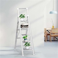 GameGem 5 Steps Lightweight Aluminum Ladder 10 Ft