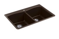 KOHLER  33 in. Kitchen Sink in Matte Brown