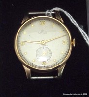 Smiths De Lux Men's Mechanical 9ct Gold Wristwatch