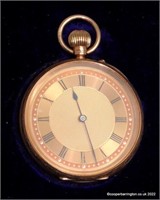 Cased Victorian T.R.Russell 9ct Gold Pocket Watch