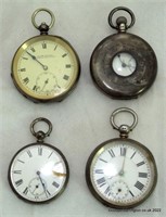 Collection of 4 Silver Pocket Watches