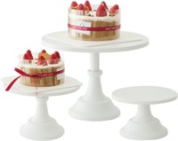 ATRDTO 3-Pc Cake Stands, Serving Tray (White)