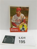 1963 TOPPS CLAY DALRYMPLE BASEBALL CARD