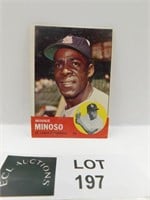 1963 TOPPS MINI MINOSO BASEBALL CARD