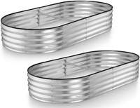 Raised Garden Beds 2-Pack  631 ft  Silver