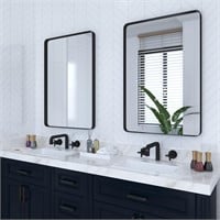 VocalStar 2-Pack Bathroom Mirrors 24 x 36 Inch, Bl