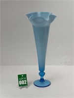 Blue Ruffled Vase
