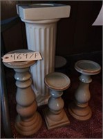 Pedestal lot to include: 24" +/- reeded column