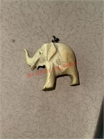Carved Bone Elephant Pendant (living room)