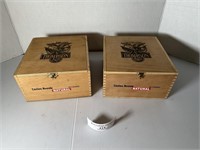 Two Thompson Cigar Boxes