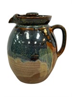 Signed J.R. Cooper Pottery Pitcher w/ Lid