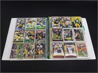 Binder of Green Bay packers football cards
