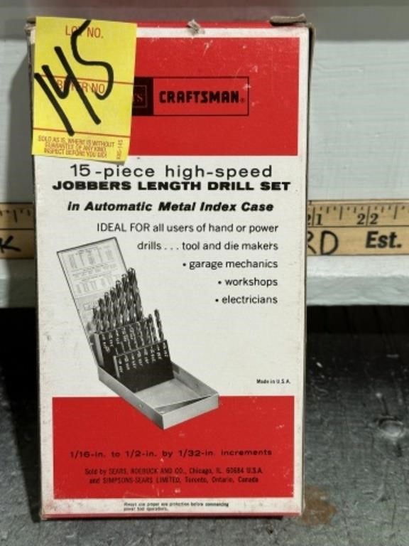 NEW / OLD CRAFTSMAN DRILL BIT INDEX