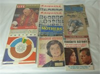 1930's-60's Vintage Magazines- Life, Esquire, Fore