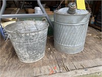 Gas Can & Metal bucket