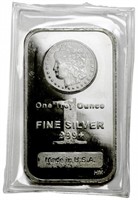 1 oz. Morgan Design Silver Bar