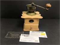 Antique Coffee Grinder & Butter measuring