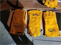 3 pair work gloves