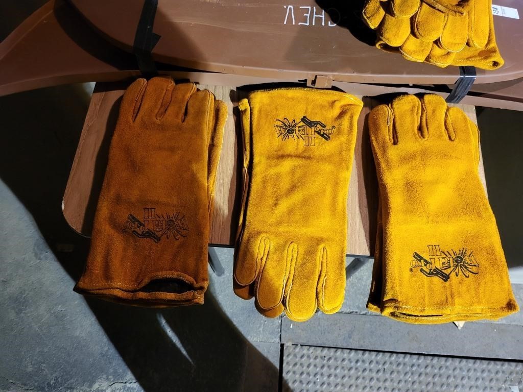 3 pair work gloves