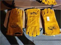 3 pair work gloves