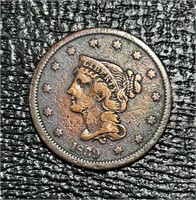 U.S. 1839-P Coronet Liberty Head Large Cent