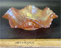 CARNIVAL GLASS-FLUTED EDGE DISH