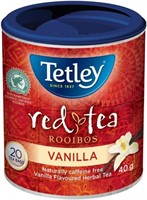 Tetley Tea Rooibos Vanilla (Red-Tea), 20 -Count