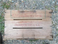 wooden cranberry crate