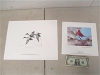 2 Signed Owen Gromme Miniature Prints -