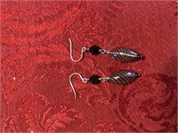 Sterling silver and beaded earrings