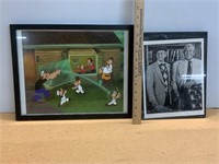 2 FRAMED AND MATTED PICTURES