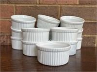 14 Apilco French Whiteware Ramekins