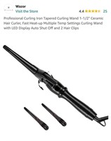 Professional Curling Iron Tapered Curling Wand