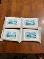 4 packs antibacterial hand wipes sealed exp 9/22