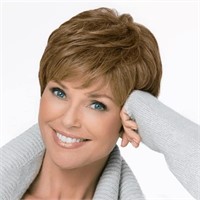P3175  Creamily Brown Pixie Cut Wig, Short Wefted