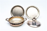 Silver Plate & Metal Trays and Chafing Dish