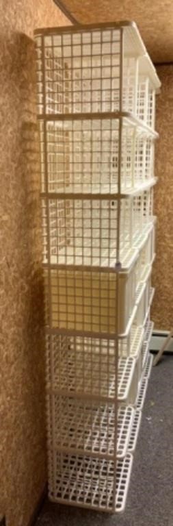 Milk Crate Style Plastic Stacking Shelves